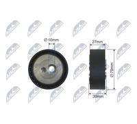 V-belt tensioner pulley Plastic RNK-CT-008 NTY for CITROËN PEUGEOT FIAT SUZUKI
