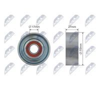 V-belt tensioner pulley RNK-NS-037 NTY for NISSAN JUKE