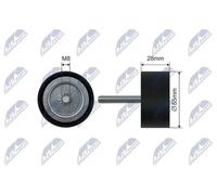 Fits NTY RNK-PL-030 MULTI-GROOVE BELT TENSIONER ROLLER ⭐UK Stock⭐