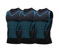 V Boost Men Shirt, Ironfit Shirt, IronFit v2, Feel the Power of Confidence, Compression Vest, to Shape Your Body (XL,3pcs,Black-B)