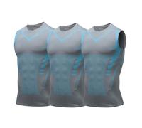 V Boost Men Shirt, Ironfit Shirt, IronFit v2, Feel the Power of Confidence, Compression Vest, to Shape Your Body (XXL,3pcs,Grey-B)