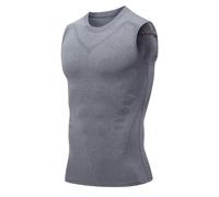 V Boost Tank Top, V Boost Shape Wear Shirt Men | Confidence, Energy and Strength for You (Gray-A,L)