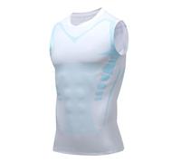 V Boost Tank Top, V Boost Shape Wear Shirt Men | Confidence, Energy and Strength for You (White-B,L)