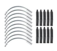 V Brake Noodle, 10 Pcs Bicycle V Brake Cable Guide Pipe with Rubber Hose, Dustproof and Wear-Resistant for Smooth Rebound, Easy to Install and Replace, for Cycling Enthusiasts
