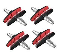 V Brake Pads, AGPTEK 4 Pairs Brake Pads for Bicycle 70mm, Red