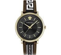 V-Circle Greca Edition Watch, male, Versace, Watches, Yellow, ONE SIZE, Accessories ONE SIZE