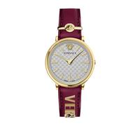 V-Circle Red Leather Women's Watch - female - Versace - Watches - Yellow - ONE SIZE - Accessories ONE SIZE