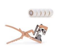 V Cut Fruit Tree Grafting Pruner, One-Squeeze Grafting Tool with Replaceable SK5 Blade & PE Graft Tape, Manual Orchard Grafting Cutter for Apple, Pear and Garden Trees
