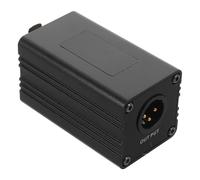 V Dynamic Microphone Preamp Xlr Mic Booster for Singing | Black Metal Build, Simple Gain Control, High Gain Amplification with Noise Suppression for Mini Concert Use