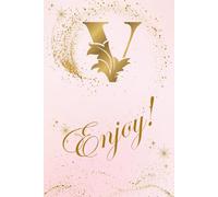 V Enjoy: Personalized Initial Notebook - A Stylish 6 x 9 Journal with Monogram Letters A-Z for Daily Writing, Notes, or Gifts | 150 pages