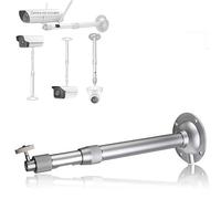 V-Fiabilidad 30-60cm Adjustable Tilt Swivel Bracket Long Drop Ceiling Mount Stand for CCTV Surveillance Camera Housing Home Surveillance System