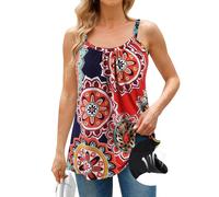 V FOR CITY Ladies Vest with Built in Bra Going Out Tank Top Summer Camisole Sleeveless Top Mixed Navy Blue L