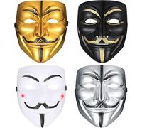 V For Vendetta Mask - Guy Fawkes, Hacker, Anonymous, Purge, Horror, Cosplay, Masquerade, Act, Commemoration, 5th November, Carnival, Halloween, Festival, Bonfire Night, On Size, All Ages, Colour Theme