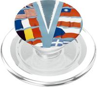 'V' for victory in allied flags (1942-1945) PopSockets PopGrip for MagSafe