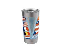 'V' for Victory in Allied Flags (1942-1945) Stainless Steel Insulated Tumbler