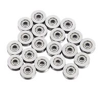 V Groove Ball Bearing Pulley 20pcs V623ZZ High Precision Double Shielded Linear Motion Bearings for CNC 3D Printer Rail Track Systems 3x12x4mm Carbon Steel Durable V Groove