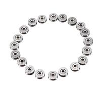 20pcs V623ZZ V Groove Bearing Double Shielded V Groove Guide Pulley Rail Ball Bearings for Linear Motion Systems 3×12×4mm