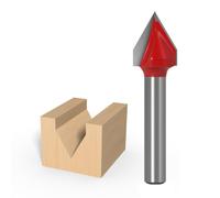 V Groove Router Bit 6mm Shank 60 Degree 12mm Width Tungsten Carbide Wood Carving V-bit for 3D Engraving Woodworking Milling Tool