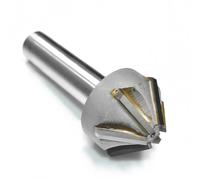 V Groove Router Bit, Chamfer End Mill 60-90 Degrees Brazing Carbide Blade 16-40mm 4-6 Flutes 12-16mm Shank(20x60deg X4fx12mm)