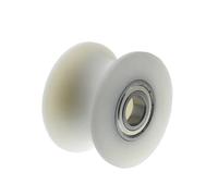 v groove wheel, 1Pc 20x80x50mm Bearing Pulley Nylon Wheel U-Groove Rolling Wrapped Plastic Guide 5cm Track(U 22 rubber cover)