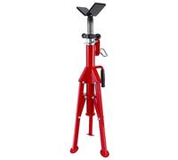 V-Head Pipe Jack Stand, 27-52 Inch Adjustable Height, 1/8"-12" Wide Pipe Capacity, 2500 Lbs Load Capacity, Heavy Duty Portable Steel Jacks for Steel Pipelines, Construction Material Support Brackets