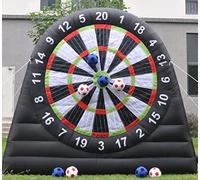 V-infla Inflatable Soccer Darts Board with Blower and 8pcs Inflatable Balls for Outdoor Sports Game (10ft Tall, Black)