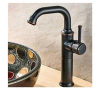 V-intage Industrial Style Black Matte Brass Crane Bathroom Hot and Cold Water Mixer,Kitchen tap