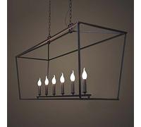 V-intage Large Novel Minimalism Foyer Metal Pendant Light Island Lights Lamp use 6 Bulbs in Blacks,Luxury