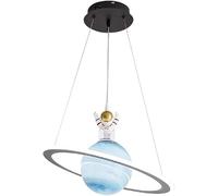 V-intage Pendant Light Blue Glass Chandelier Room Boy and Girl Glass Space Theme Hanging Lamp