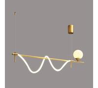V-intage Pendant Light Modern Led Linear All Copper LED Dimmable LED Chandelier Above Dining Table Hanging Pendant