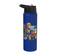 V is for Vulture Zoo Animals Zoo Trip Jungle Zoo Day Stainless Steel Insulated Water Bottle