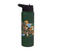 V is for Vulture Zoo Animals Zoo Trip Jungle Zoo Day Stainless Steel Insulated Water Bottle