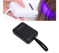 V Light Hair Extension Machine, 405nm LED Mini Portable Glue Curing Lamp, Fast Curing, for Home Salon (Black)