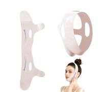 V Line Double Chin Lifting Mask Adjustable Double Chin Strap Reusable Breathable Silk Fabric Lift Face Mask Anti Sagging Jawline Shaper Lifting Reducer for Sleeping, Tightening, Facial Contouring