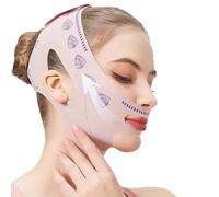 V Line Face Mask Reusable,Double Chin Reducer Lifting Strap,Breathable V Shape Slimming Bandage for Jawline and Sagging Skin,Facial Lifting Belt for Women and Men Anti-Ageing,Fan