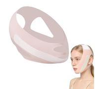 V-Line Lifting Chin Mask, Reusable Double Chin Reducer, Anti-Aging Strap for Jawline Sculpting & Face Slimming, Comfortable & Adjustable Design (Pink)