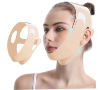 V Line Lifting Mask, Adjustable Face Lifting Strap, Breathable Double Chin Reducer, Washable Reusable Chin Strap for Sleeping, Skin Color