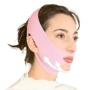 V Line Lifting Mask Chin Strap for Sleeping, Face Lifting Strap, Chin Strap, V Line Mask, Jawline Shaper, Jaw Strap, Double Chin Reducer, Face Lift Tape & Snoring Solution (Pink)