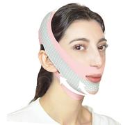 V Line Lifting Mask Chin Strap for Sleeping, V Line Mask, Face Lifting Strap, Chin Strap, Jawline Shaper, Jaw Strap, Double Chin Reducer,Face Lift Tape & Snoring Solution (Pink-)