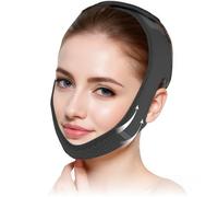 V-Line Lifting Mask,Reusable Double Chin Reducer for Face Slimming & Jawline Lifting,V-Shaped Face Lift Chin Strap for Sleeping, Adjustable Facial Contouring for Women&Men (black)