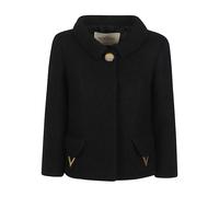 V Logo-Detail Jacket - female - Valentino - Light Jackets - Black - S - Jackets S