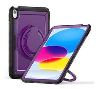 V-MOTA 10.9 Inch E-Reader Honeycomb Breathable Cute Case Compatible with iPad 11th A16 2025 and 10th 2022 A2696 A2757 A2777, Rotatable Kickstand Bracelet Protective Cover (Purple)