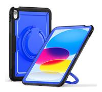 V-MOTA 10.9 Inch E-Reader Honeycomb Breathable Cute Case Compatible with iPad 11th A16 2025 and 10th 2022 A2696 A2757 A2777, Rotatable Kickstand Bracelet Protective Cover (Blue)