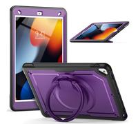 V-MOTA Flat Protect Cute Silicone Compatible with iPad Pro (2017) and iPad Air 3 (3rd Gen) 10.5 inch; Rotatable Kickstand Bracelet Protective Cover (Purple)