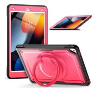 V-MOTA Flat Protect Spider-Man Cute Silicone Compatible with iPad Pro (2017) and iPad Air 3 (3rd Gen) 10.5 inch; Rotatable Kickstand Bracelet Protective Cover (Black Red)