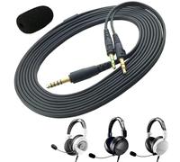 V-MOTA Replacement Audio Headphone Cable + Windproof Microphone Cotton Compatible with ATH-GDL3, ATH-GL3, ATHGL3, ATHGDL3 Multimedia Gaming Headsets (for PC/Gaming 3M)