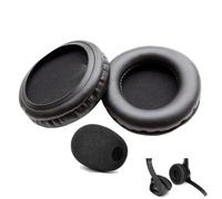 V-MOTA Replacement Ear Pads with Microphone Windscreen for Logitech Zone 300, Zone 301, Zone 305 Wireless and H390 Headphones, Black, 1 Set