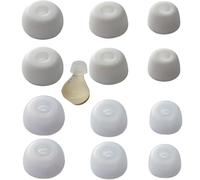 V-MOTA Silicone Ear Tips, Replacement for Jabra Elite Series 2/3/65t/75t/7 Pro, Active 65T ANG 75T Headsets, 2 Sets L/M/S, Black (White + Transparent)