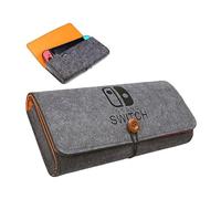 V-MOTA Switch Sleeve Carrying Case Compatible with Nintendo Switch, Switch Lite, Switch OLED Gaming Console, Premium Felt Protective Travel Cover with Game Storage, Grey