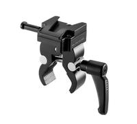 V-Mount Battery Clamp Accessory for Video Rig Setup, Compact Black Battery Plate Clamp with Threaded Screw, Side Knobs and Lever Handle V Mount Camera Plate Mounting Threaded